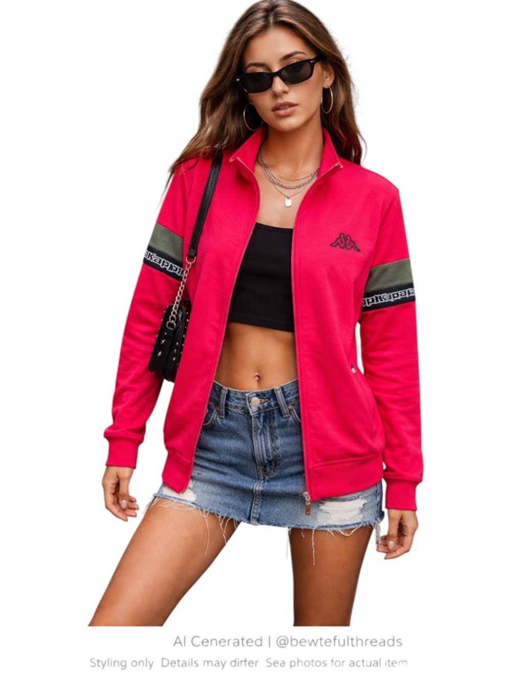 Indie Sleaze Model Off Duty Y2K Track Jacket Red Logo Tape L